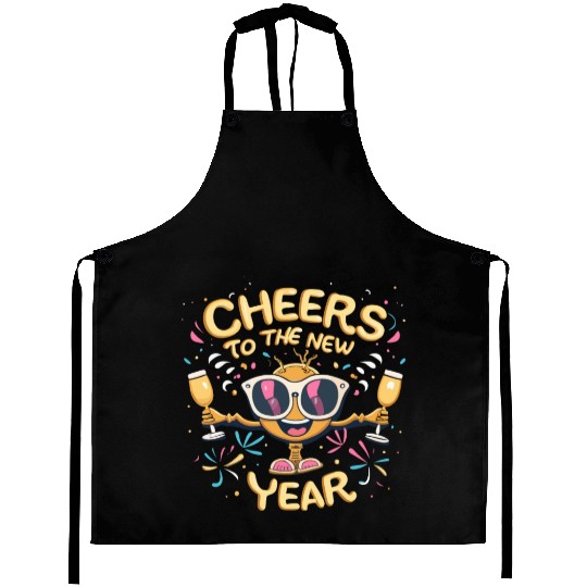 NYE Festive Cheers To The New Year Traditional Aprons