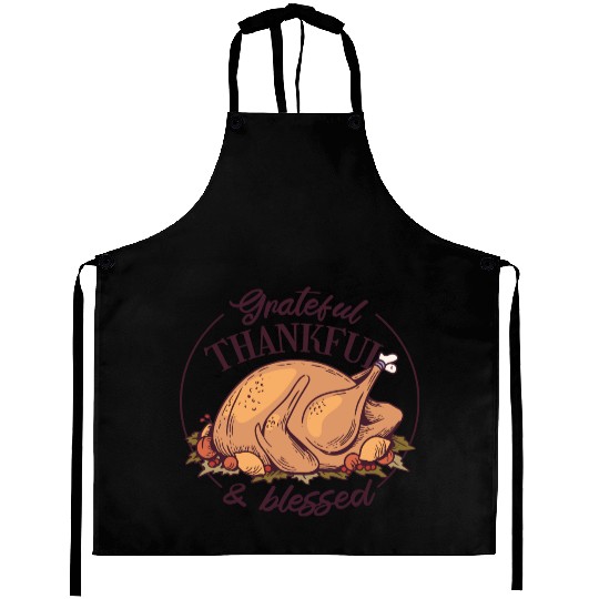 Grateful, Thankful and Blessed Aprons