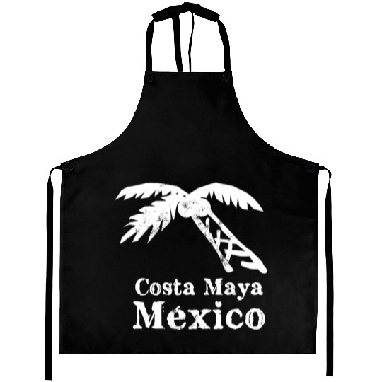 Costa Maya Mexico Palm Tree Vacation Trip Beach Me Aprons