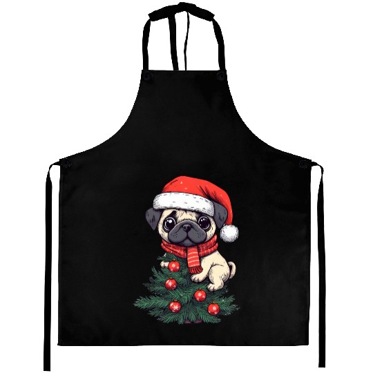 Christmas Pug - Adorable Tree Guardian Aprons