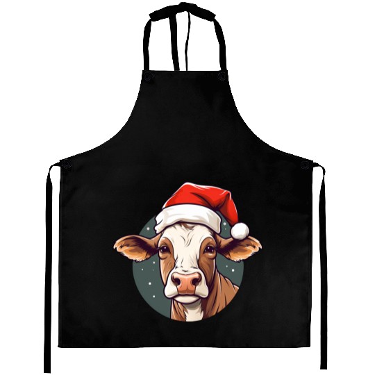 Cow Christmas Aprons