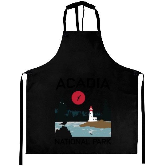Acadia National Park 80s Maine Mount Island Aprons