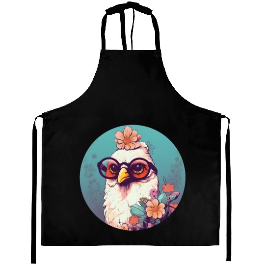 Retro Style 80s 90s Vintage Chicken Lovers Aprons