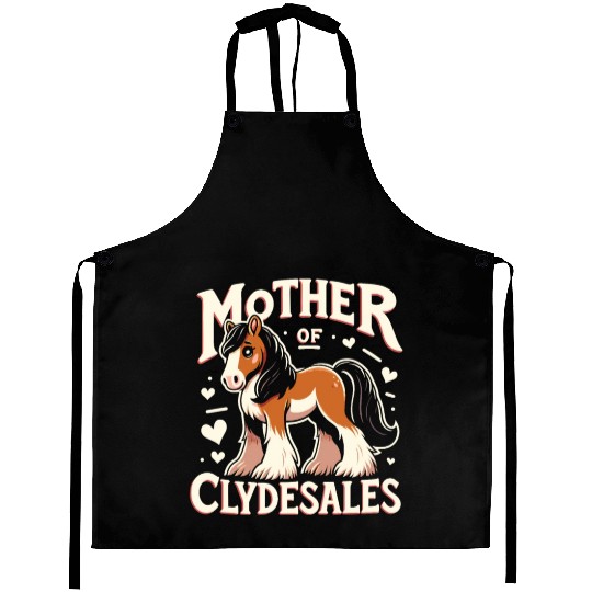Draught Horse Lover Giant Horse Breed Clydesdale Aprons