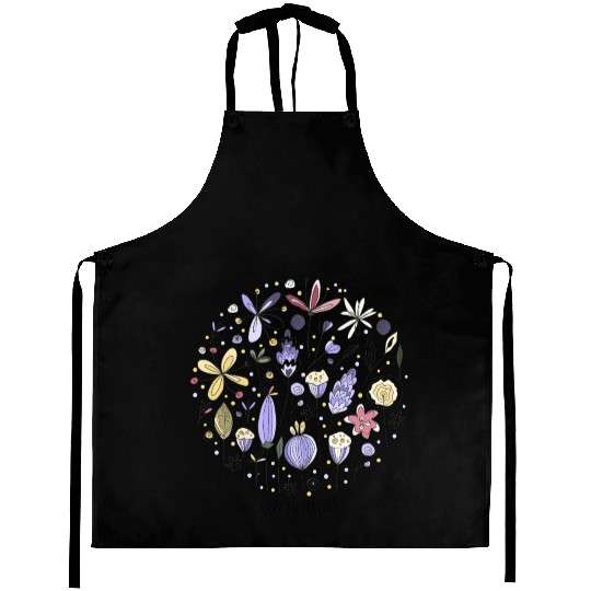White Natural Flower Aprons