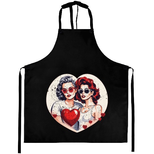 Valentines Day Outfit For Her And Her in love Aprons