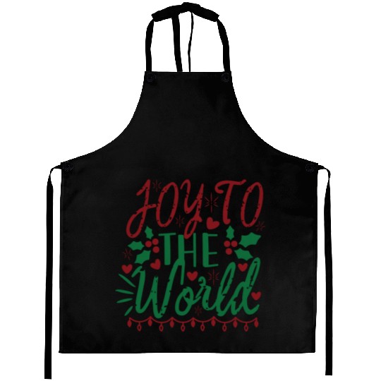 Joy To The World Christmas Aprons