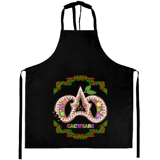 Christmas Bakery Gingerbread Cookie Pastry Logo Aprons