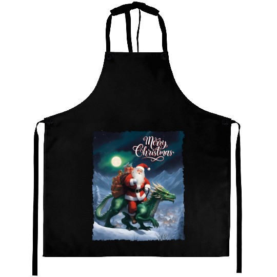 GREEN DRAGON CHRISTMAS Aprons