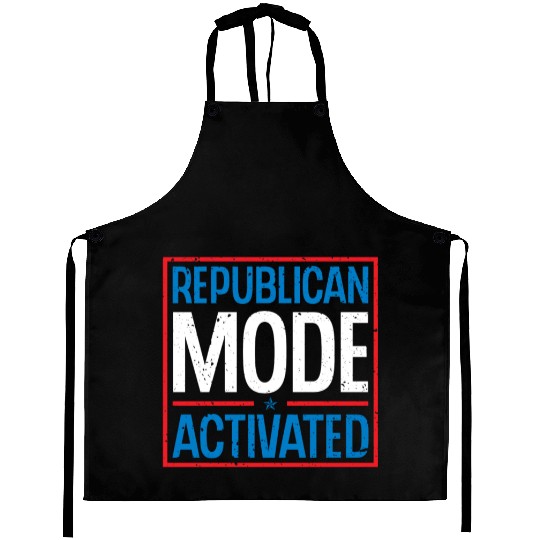 Republican Mode Activated American Voter Voting Aprons