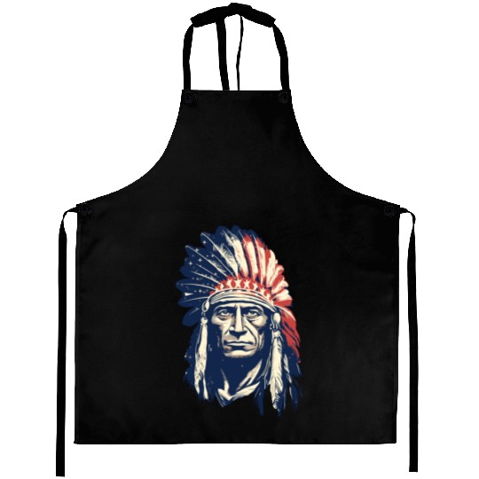 Indian Native American Chief Feather Headdress Aprons