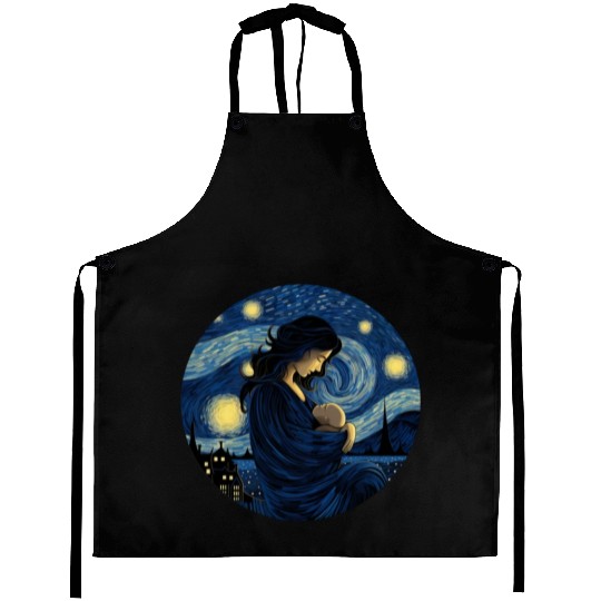 Breastfeeding Starry Night Aprons Motherhood