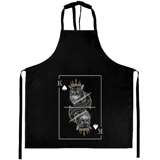 Cat Spades King Playing Card Cat Daddy Cat Mom Aprons