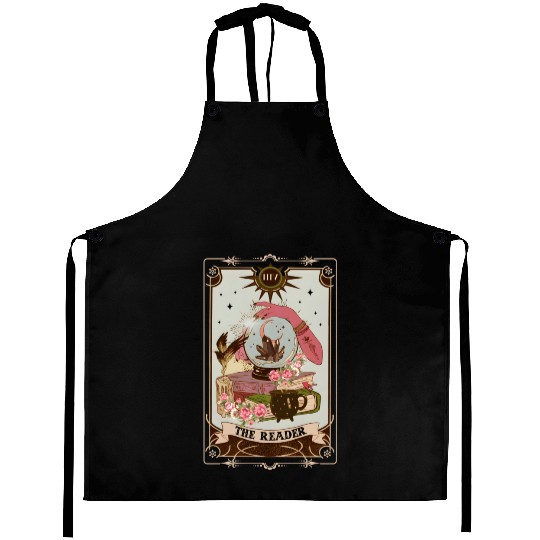 The Reader Tarot Card Witch S Reading Bookworm Boo Aprons