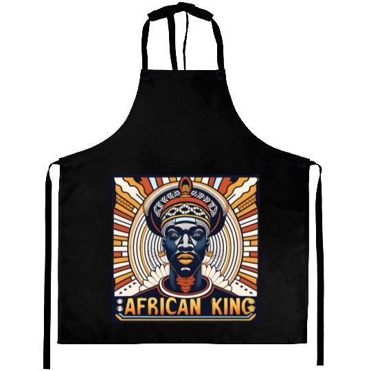 African King Gift For Afrocentric Lovers Aprons