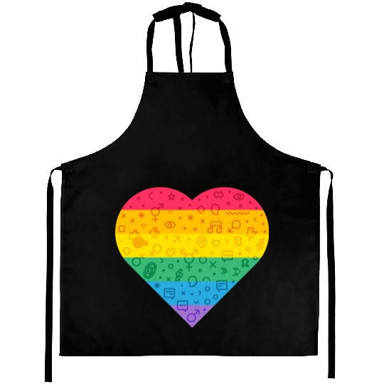 Rainbow Heart Aprons