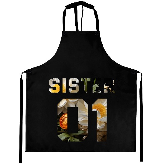 COUPLE FLOWER SISTER 01 Aprons