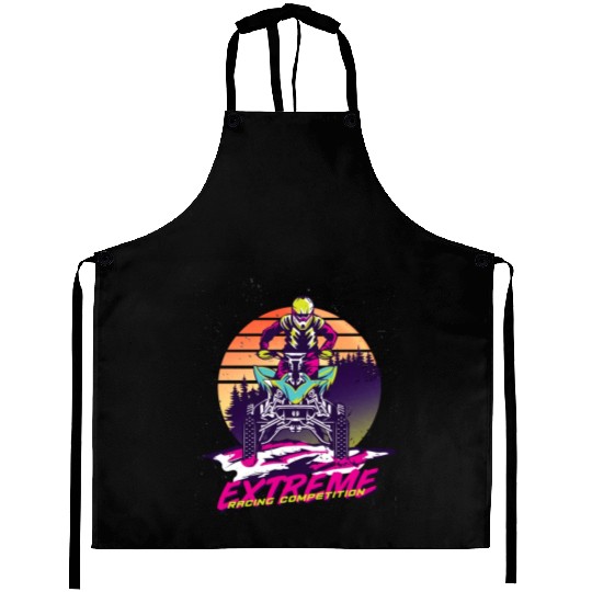 Neon Racer at Sunset Aprons