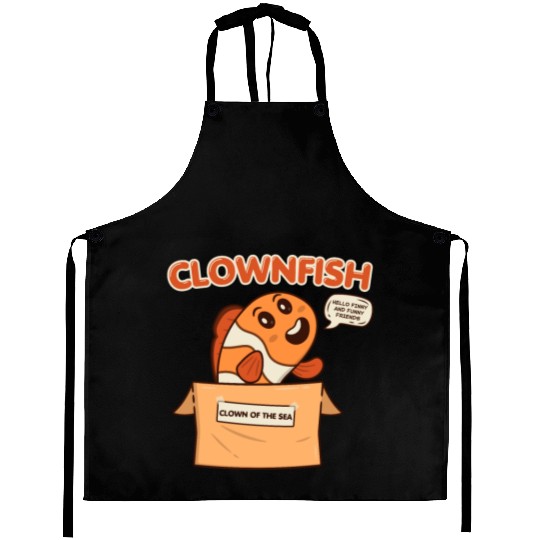 Clownfish Clown Of Sea Funny Fish Cute Coral Reef Aprons