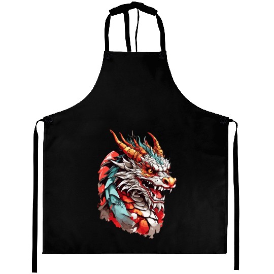 Chinese Dragon Head Aprons design