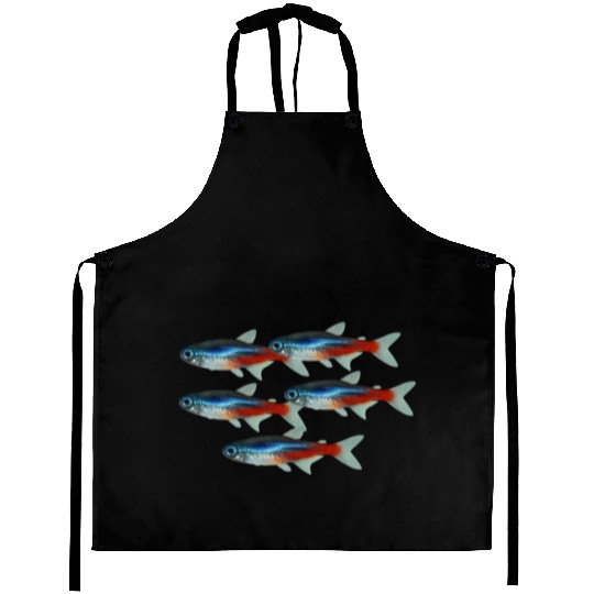 Neon Tetra Fish Bright Color Freshwater Sea Life Aprons