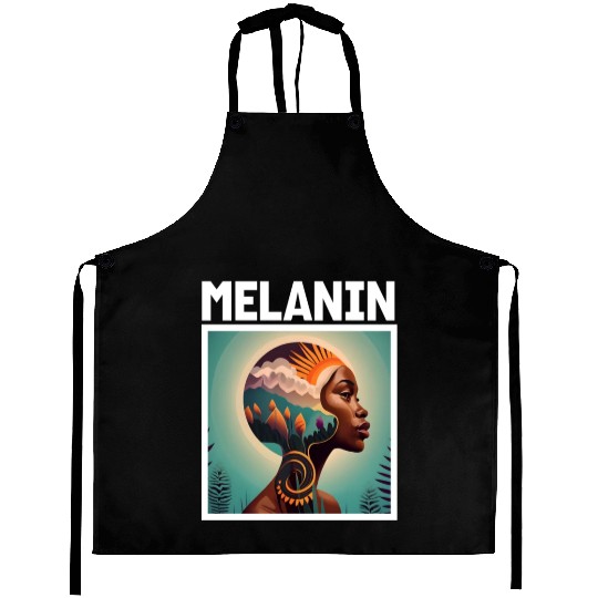 Elegant Melanin Woman. Aprons