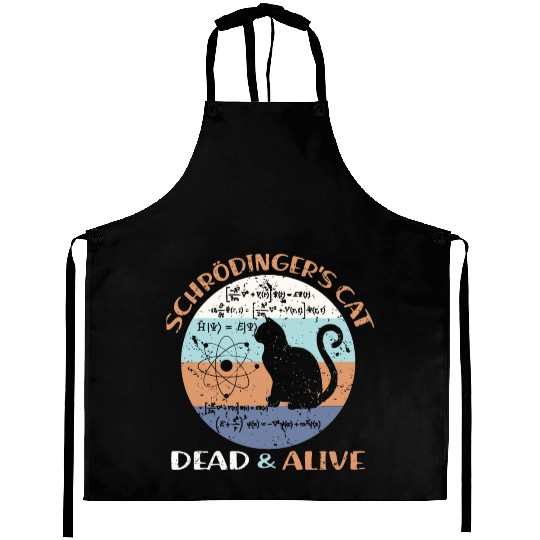 Schroedinger s Cat Physics Teacher Cat Lover Gifts Aprons