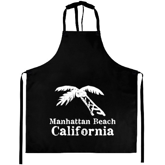 Manhattan Beach California Palm Tree Souvenirs Aprons