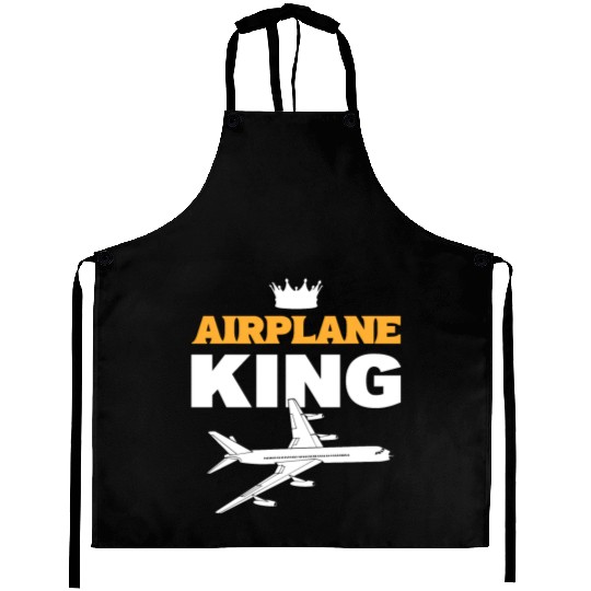 Airplane King Soldiers Or Armed Forces Gift Aprons