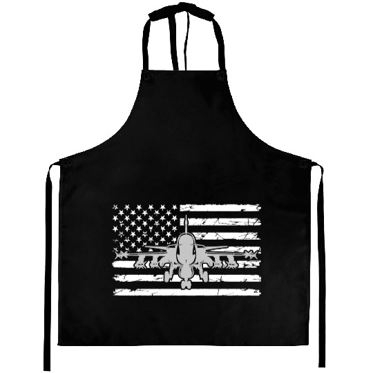 US Flag Airplane Patriotic American Pilot Aprons