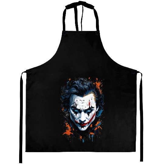 Chaos in Colors: Vibrant Joker Face Aprons