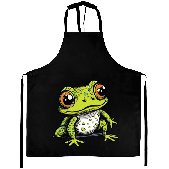 Cute Green Frog Aprons