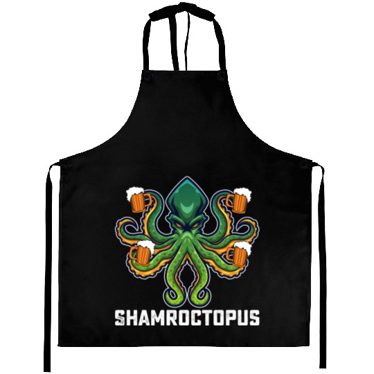 Shamroctopus Octopus Lover St Patrick's Day Aprons