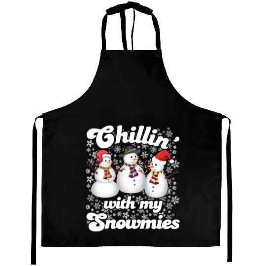 Snowmen Chilling with my Snowmies Winter Aprons