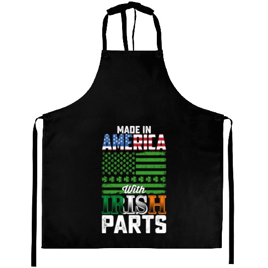 Made in America with Irish Parts St Patrick's Day Aprons