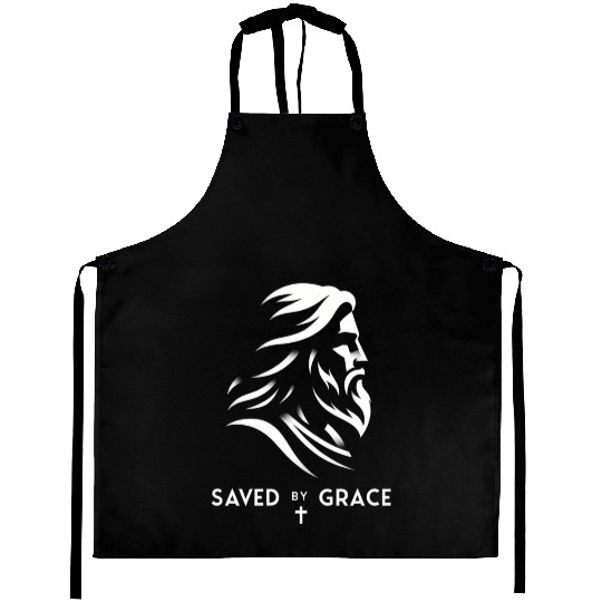 "Saved By Grace".Cool Christian Wear Aprons
