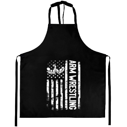 Arm Wrestler US Flag Arm Wrestling US Flag Aprons