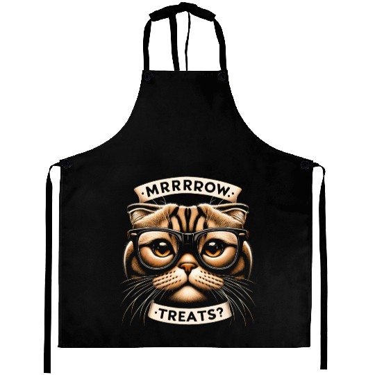 Scottish fold More Treats 17- Cute realistic cat Aprons