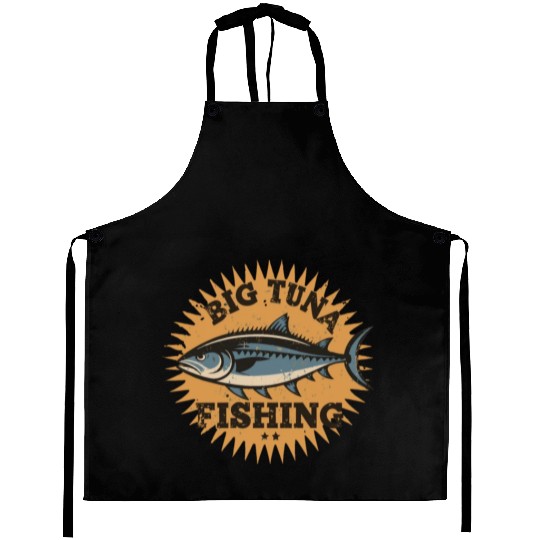 Big Tuna Fishing Vintage Design Aprons