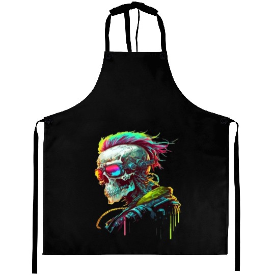 Cyberpunk Skull Aprons