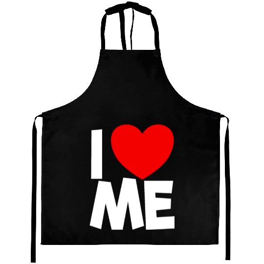 I Love Me Red Heart Self Love Affirmation Aprons