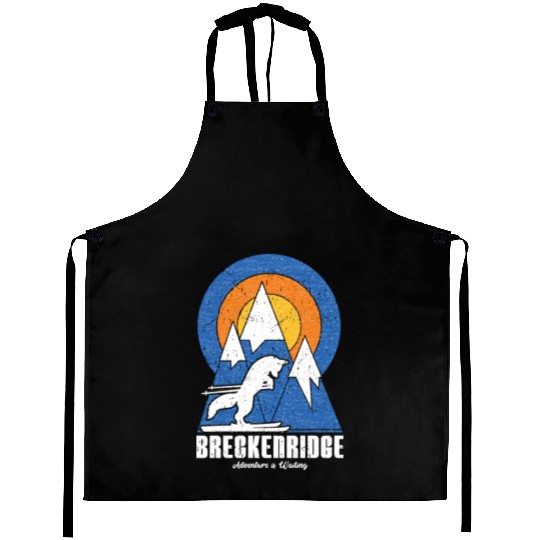 Retro Breckenridge Ski White Fox Aprons