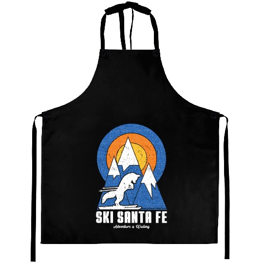 Retro Ski Santa Fe White Fox Aprons