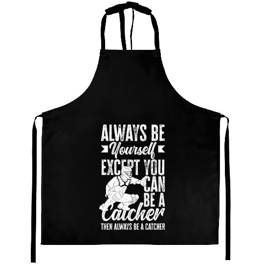 Funny Baseball Catcher Gift Aprons