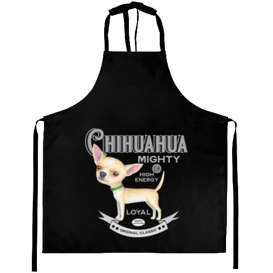 Vintage Chihuahua posing cutely Aprons