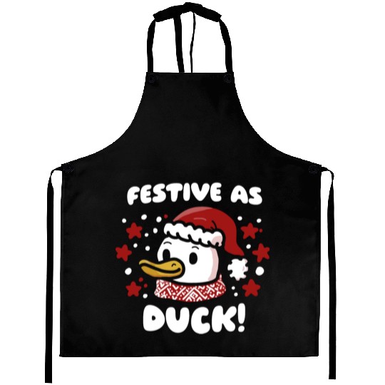 Festive as Duck Christmas Duck Aprons