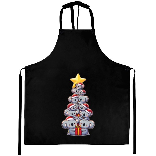 Koala Christmas Tree Merry Christmas Aprons