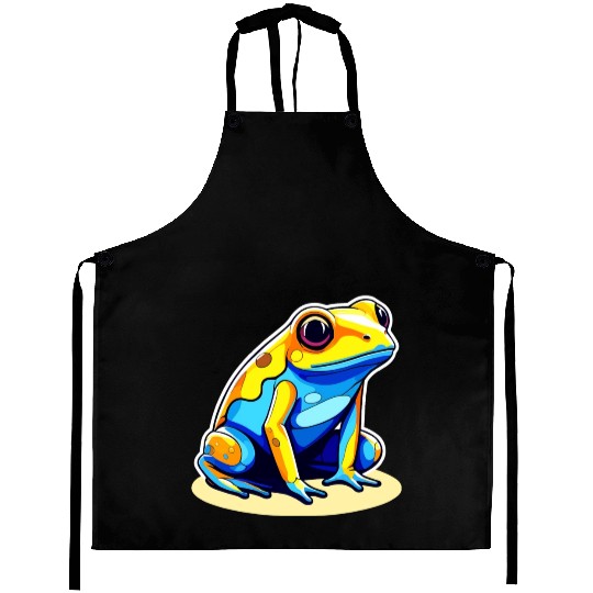 Golden Poison Frog Illustration Aprons