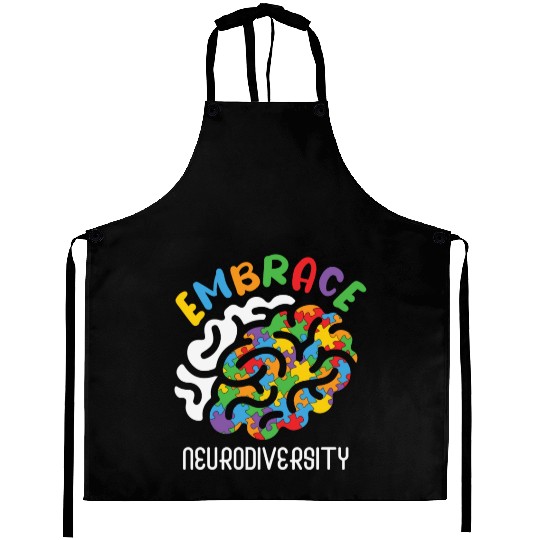 Embrace Neurodiversity Autism Brain Aprons