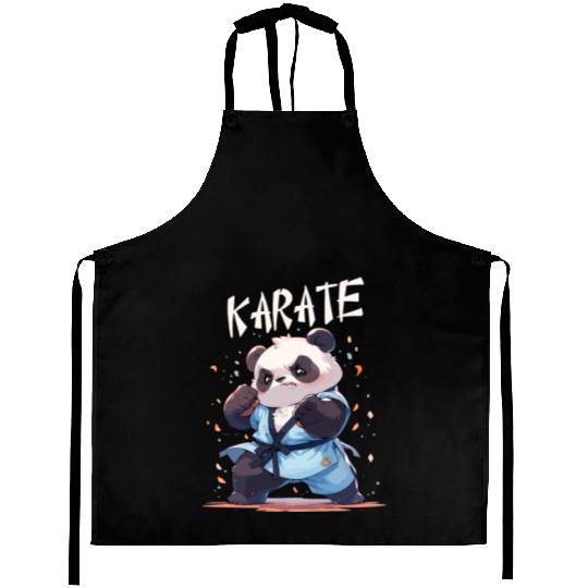 Funny Japanese Karate Panda Kawaii Karateka Aprons